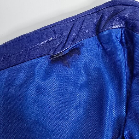 Jean Claude Jitrois Corset Size 38 Top Blue Leather Strapless Made in France - Picture 7 of 10